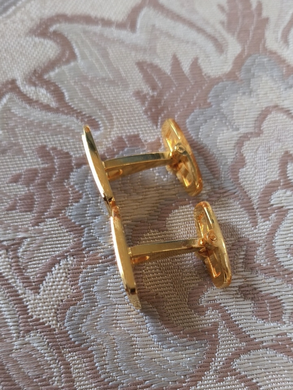 YSL Vintage Silver Gold Button Cufflinks - Picture 3 of 4